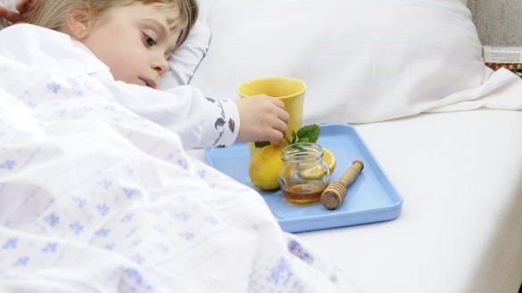 Honung lindrade hosta hos små barn